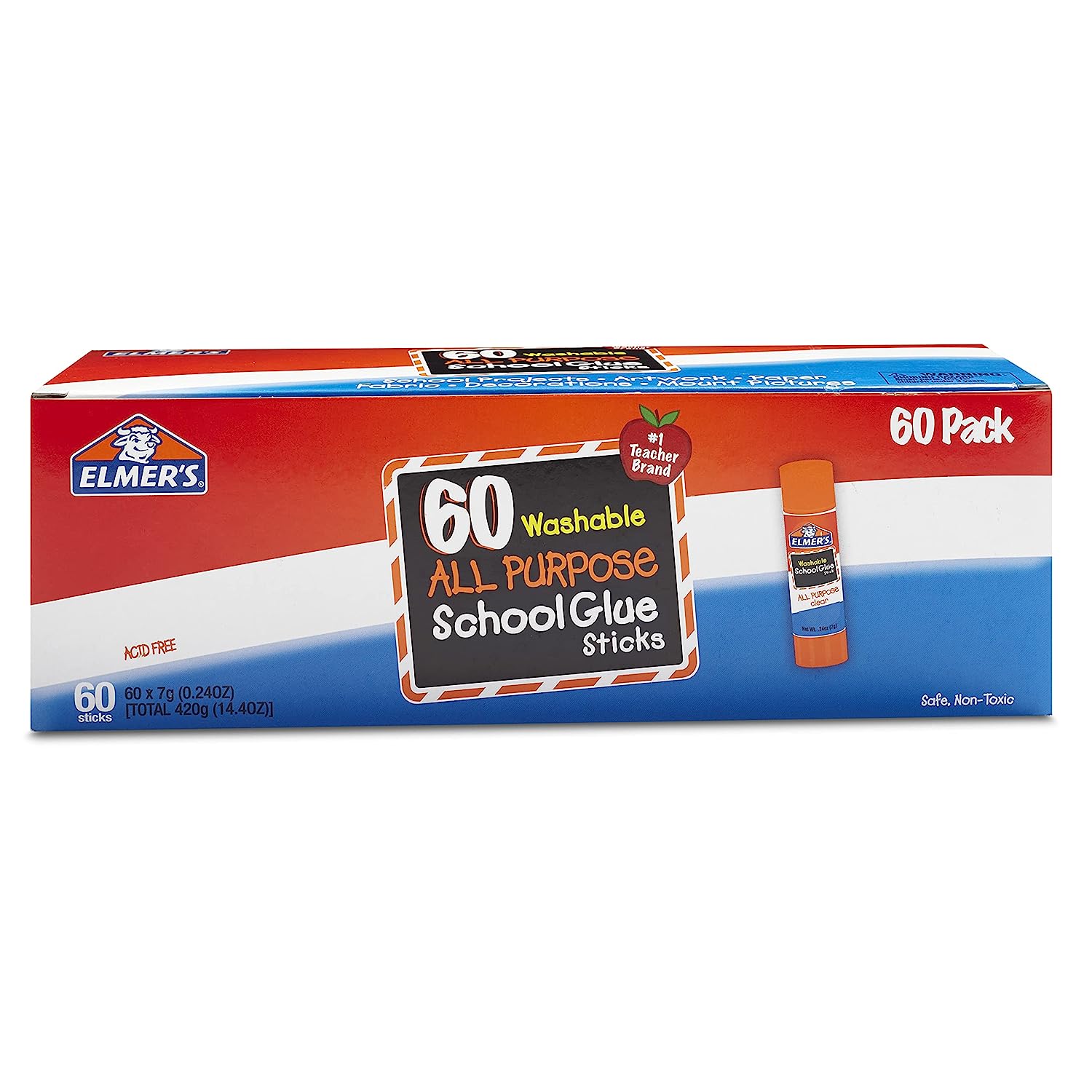 Elmer's All Purpose School Glue Sticks, Washable, 7 Gram, 30 Count - Image 2